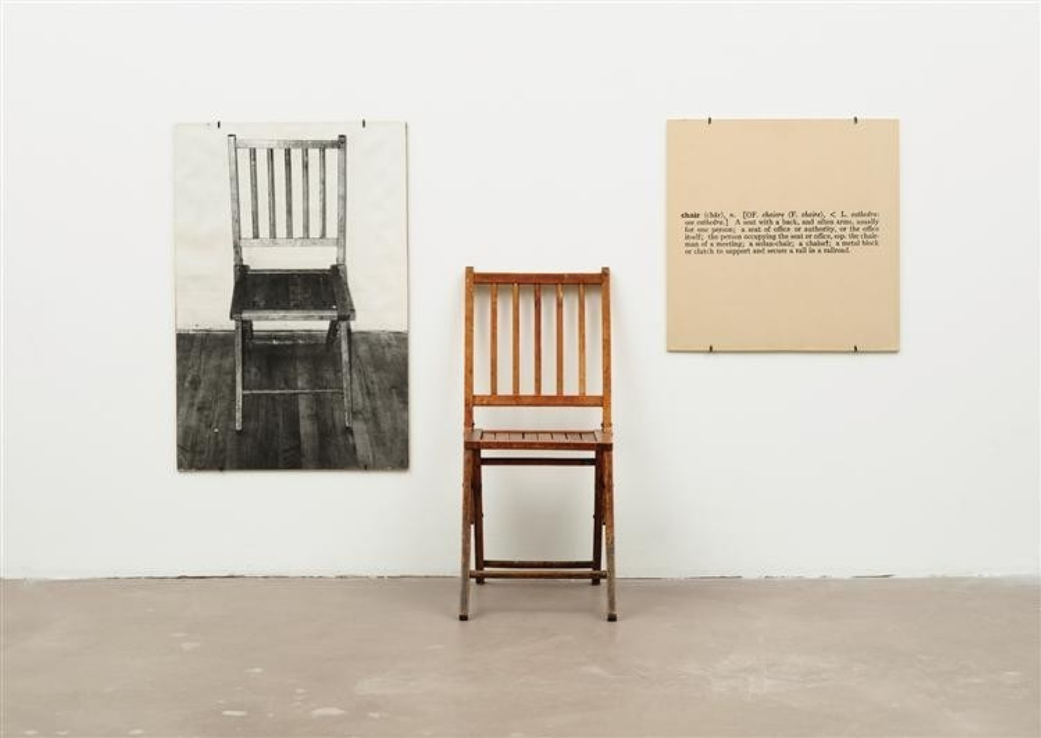 One and Three Chairs de Joseph Kosuth, 1965